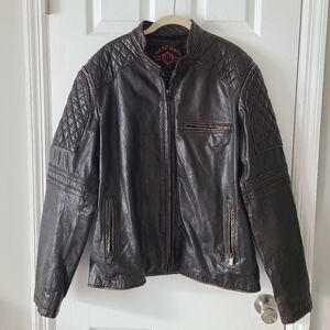 Andrew Marc Leather Moto Jacket‎